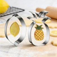 Roestvrijstalen fruitkoekjesvormer Appel Aardbei Ananas Citroen Peer Biscuitvorm Vaatwasmachine Magnetronbestendig Bakgereedschap