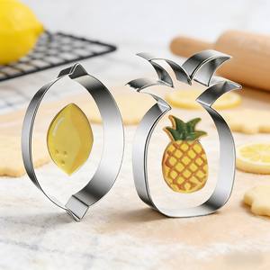 Emporte-pièces à fruits, moules en forme de fruits : Ananas, Fraise, Poire, Citron, Pomme, Raisin, Pêche, Banane, Cerise - Product Image 5