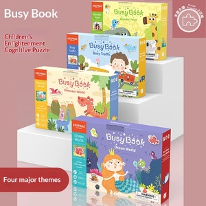 Puzzle Educativo Montessori in Legno CE, Giochi con Adesivi Riutilizzabili, Libro Silenzioso in Feltro, Giocattoli Dinosauro per l'Apprendimento Precoce dei Bambini - Product Image 5