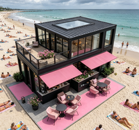 Maison conteneur mobile de luxe préfabriquée et démontable Alibaba, maison modulaire moderne à ossature en acier pour hôtel-resort