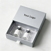 Cajas de Cartón Plegables Personalizadas con Estilo Deslizante para Ampollas de Péptidos de 3 ml, Cajas de Papel Personalizadas para 2 Viales