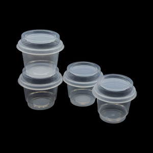 Disposable plastic pp ice cream packaging cup yogurt cup with lid