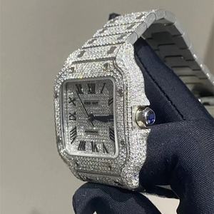 Montres-bracelets de luxe personnalisées en moissanite avec buste en diamant Montre mécanique Hip Hop glacée pour hommes - Product Image 2