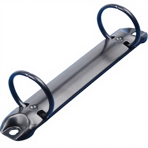 Clip de 2 anillas y mecanismo de niquelado para álbumes de recortes, antirrobo y de liberación rápida, para archivación segura de documentos, <span class=keywords><strong>metal</strong></span> negro - Product Image 2