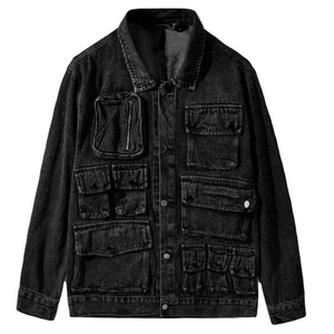 Chaqueta de mezclilla con múltiples bolsillos para hombre, jersey de verano, ropa de motocicleta estándar, informal - Product Image 3