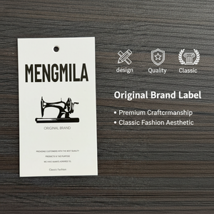 Étiquettes en papier recyclé de luxe pour vêtements, étiquettes suspendues personnalisées en relief, étiquettes suspendues en carton spécial pour vêtements, logo personnalisé - Product Image 5