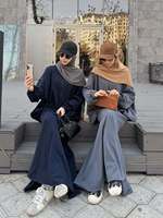 Ensemble deux pièces ample pour le travail, composé d'un chemisier et d'une jupe mi-longue, vêtement d'extérieur oversize, style islamique modeste, vente en gros