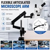 Flexible Moving Articulated Arm Large Movement Boom Stand Trinocular Stereo Microscope for Repair Pet Surgery