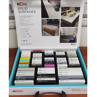 Boîte d'échantillons 66 couleurs Koris Feuilles acryliques imitation marbre Surface solide