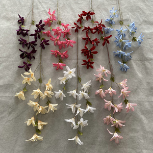Orquídeas Artificiales de Tallo Largo en Color <span class=keywords><strong>Rosa</strong></span> <span class=keywords><strong>y</strong></span> <span class=keywords><strong>Azul</strong></span>, Precio Económico al por Mayor, para Decoración - Product Image 1