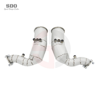 Tuyau d'échappement droit en acier inoxydable 304 de 1,5 mm d'épaisseur pour Audi RS Q8/SQ8 4.0T, soudé TIG haute température