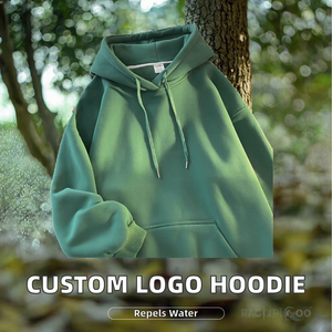 ออกแบบโลโก้ตามสั่ง เสื้อฮู้ดดี้สไตล์วินเทจ กันน้ำ สำหรับฤดูใบไม้ร่วงและฤดูหนาว สีพื้นเรียบง่าย บุผ้ากำมะหยี่ ทรงโอเวอร์ไซส์ หนานุ่ม - Product Image 2