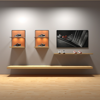 Étagères murales de baskets de chaussures de haute qualité présentoir d'étagère murale pour magasin de chaussures de sport