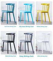 Chaise en plastique moderne et simple pour la maison, chaise de salle à manger, chaise Windsor créative et décontractée pour café