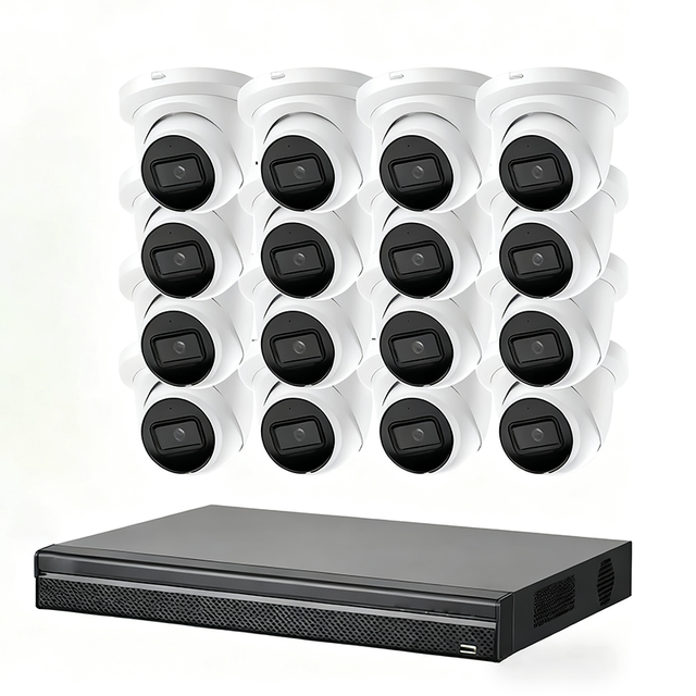 Outdoor Da Hua 4K 4MP 8MP Wizsense Camera Surveil System 8 Channel 16 Channel Max 20TB SMD Plus Wired PoE NVR Kit Camera System
