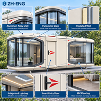 Capsule préfabriquée en aluminium de conception européenne K6, pour hôtel en forêt, bureau, location de vacances, complexe hôtelier