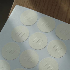 Gepersonaliseerde Rechthoek Reliëf Label Dikke Beige Kleur Getextureerde Label Sticker Gebeeldhouwde Emboss Sticker - Product Image 3