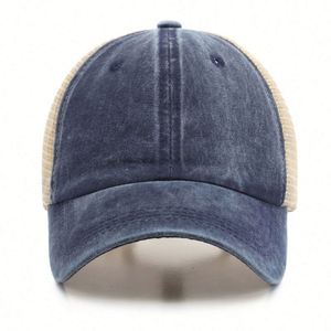Gorra de camionero de malla suave sin estructura, lavada y teñida, ajustable, talla XXL, para cabeza grande, ideal para correr, regalo promocional - Product Image 2