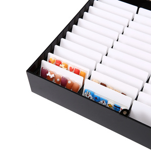 4 Row Flat Cover <b>Nail</b> Art Storage Box Gel Polish Color Chart Display Salon Manicure Organizer Jewelry Accessories Tool <b>Case</b> - Product Image 4