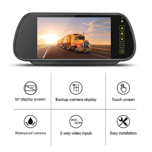 Điểm Mù Gương 7.0 inch gương <span class=keywords><strong>Monitor</strong></span> clip trên loại cho xe buýt/carvan - Product Image 2