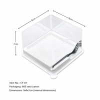 Boîte à gâteau haute carrée en PET transparent de qualité alimentaire, personnalisable avec logo, pour boulangerie, pain au fromage, taille sur mesure, vente directe usine