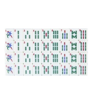 Fichas de Mahjong de 34 mm, Versión Ancha de Melamina, Juego Portátil de Viaje con Estuche de Cuero - Product Image 3