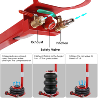 Cric pneumatique à triple sac 3 tonnes/6600 lb pour voiture, véhicule, SUV