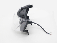 Phare avant de moto 12V en ABS+PC argenté de haute qualité avec LED pour Boxer CT 100 – Amélioration universelle pour rétrofit