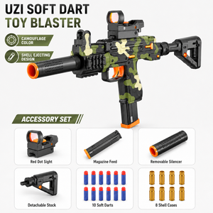 Ensemble de jeu compact F906C Camouflage Vert Coque EVA Style <span class=keywords><strong>UZI</strong></span> pour le tir sur cible, jouet amusant pour les vendeurs en ligne UE/US - Product Image 3