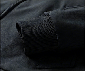 Veste zippée à panneaux déstructurés, style Cleanfit, unisexe, hiver, nouvelle coupe décontractée américaine, col rabattu, blouson vintage - Product Image 5