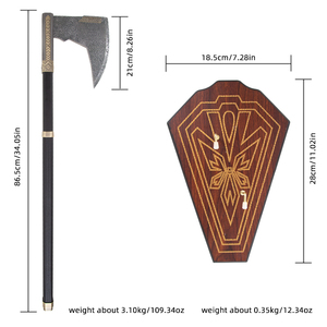 Le <span class=keywords><strong>Seigneur</strong></span> <span class=keywords><strong>des</strong></span> <span class=keywords><strong>Anneaux</strong></span> <span class=keywords><strong>Réplique</strong></span> d'arme LOTR <span class=keywords><strong>Réplique</strong></span> d'arme naine Gimli <span class=keywords><strong>Réplique</strong></span> de hache en acier inoxydable coulé pour Cosplay - Product Image 2