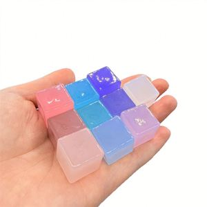 18mm Flat Surface Luminous Beads Jelly Color Square Acrylic Gems for DIY Jewelry Resin Filler Craft Accessories - Product Image 5