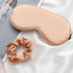 Scrunchies Ties Cover Hair Scrunchy Set Silk Satin <b>Sleeping</b> <b>Masks</b> Soft Eye Night Blindfold for Women & Men - Product Image 4