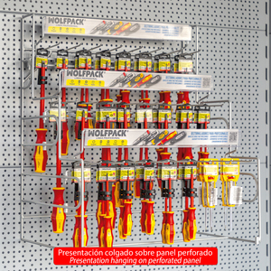 Espositore da appendere/da tavolo per cacciaviti isolati, 88 pezzi, set completo - Product Image 3