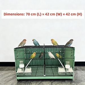 Vogelkweekkooi Natuurlijke Papegaaienkooi Grote Metalen Moderne Kanarie Meerdere Lagen Opvouwbare Huisdierkweekkooien Vogels Plastic Bak - Product Image 6