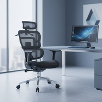 Fabrication chinoise, vente en gros de meubles de bureau, chaise de bureau ergonomique pivotante en maille moderne et réglable