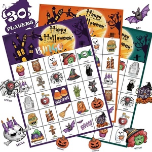 CZFIT Halloween Holiday Bingo <b>Card</b> Game 32 Players Kids Large Group Classroom Use Valentine's Day Party Favors Supplies - Product Image 6