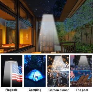 111 LED solaire alimenté drapeau pôle veilleuse <span class=keywords><strong>puissant</strong></span> <span class=keywords><strong>Super</strong></span> lumineux LED Downlight nuit extérieure pour la plupart des 15 à 25 pieds drapeau pôle - Product Image 6