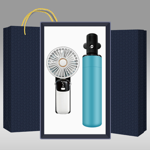 Nuove <span class=keywords><strong>Idee</strong></span> Prodotto 2026: Set Regalo Aziendale di Lusso con Ventilatore Promozionale e Ombrello - Product Image 6