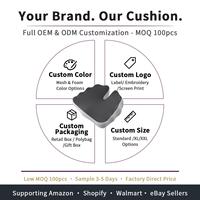 Coussin de siège ergonomique en mousse à mémoire de forme OEM ODM avec support fessier et housse amovible lavable pour le bureau, la voiture et les voyages