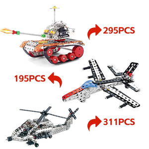 Mini bloques <span class=keywords><strong>de</strong></span> construcción <span class=keywords><strong>de</strong></span> ingeniería autoinstalados, DIY, coche, avión, tanque, juguete <span class=keywords><strong>de</strong></span> ladrillo <span class=keywords><strong>de</strong></span> Metal, juguetes educativos ecológicos - Product Image 5