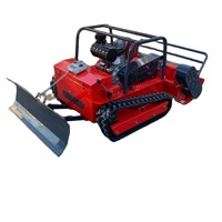 Tondeuse à gazon sur chenilles diesel à système hydraulique haute puissance 28V, industrielle tout-terrain pour l'entretien paysager commercial