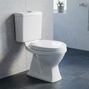 Inodoro de Dos Piezas de Cerámica con Doble Descarga y Asiento de Cierre Suave para Baños Modernos - Product Image 2