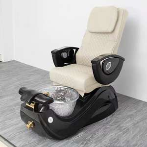 Sillón de Manicura y Pedicura Eléctrico Rojo y Negro, Moderno y de Lujo, Personalizado de Fábrica, con Spa para Pies, para Salón de Belleza - Product Image 4