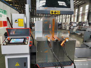 Nouvelle scie à onglet double tête E-WORLD pour la découpe de l'aluminium 380V, haute précision, machine industrielle pour la fabrication de fenêtres et de portes - Product Image 5