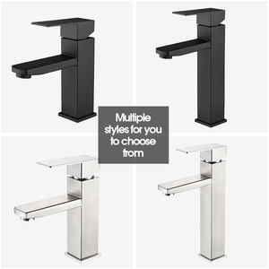 2025 304 thép không gỉ duy nhất xử lý màu đen lưu vực bồn rửa vòi sinh thái thân thiện áp lực cao tiết kiệm nước cho phòng tắm phòng tắm - Product Image 2