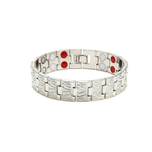 <b>Adjustable</b> Double Row Magnetic <b>Bracelet</b> For Men Zinc Alloy Vintage Design Gift Jewelry - Product Image 5