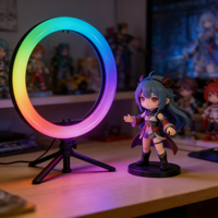 Lumière vidéo de 8 pouces, température de couleur réglable, 120V-230V, anneau lumineux LED avec support de 14 cm