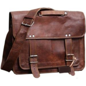 Sac personnalisé fait main en cuir véritable marron pour homme et femme, sac pour ordinateur portable de bureau, qualité supérieure - Product Image 6