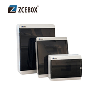 ZCEBOX Boîtier extérieur/intérieur encastré à montage en surface 12 voies MCB PVC Boîte ABS Panneau de distribution Boîte de distribution Usine